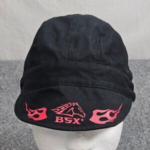 BSX Welding Cap Black Red Flame Horse Streetwear Skater Revco Work Hat Biker